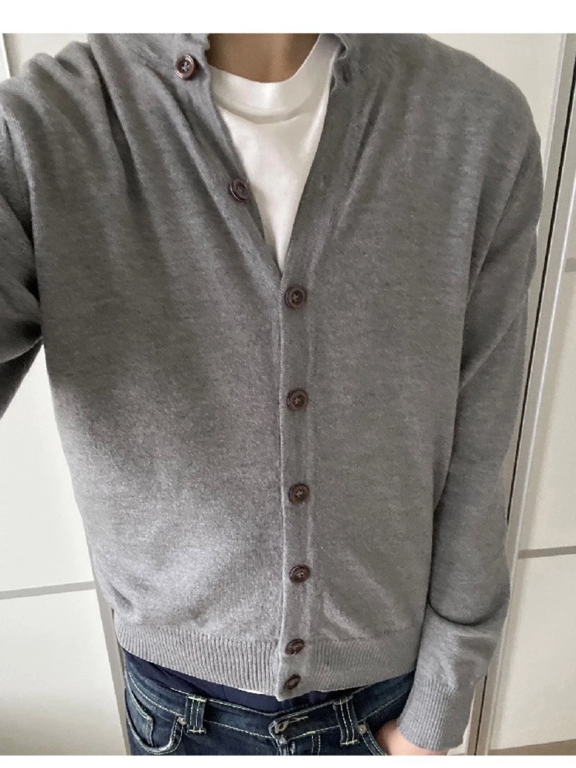 Grå kofta från Stenströms med knappar - 4
