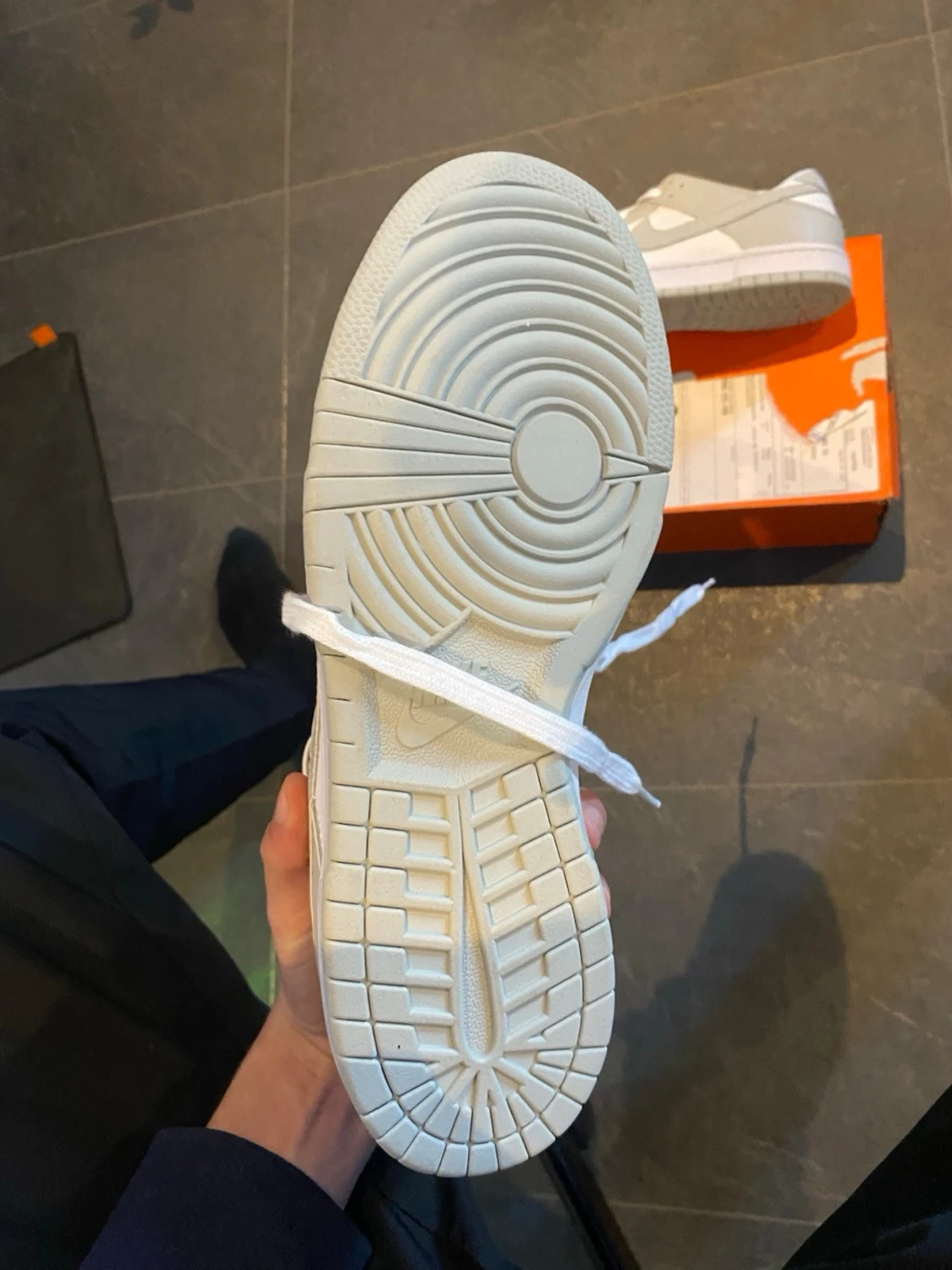 Nike Dunk Low vit/grå sneaker - 3