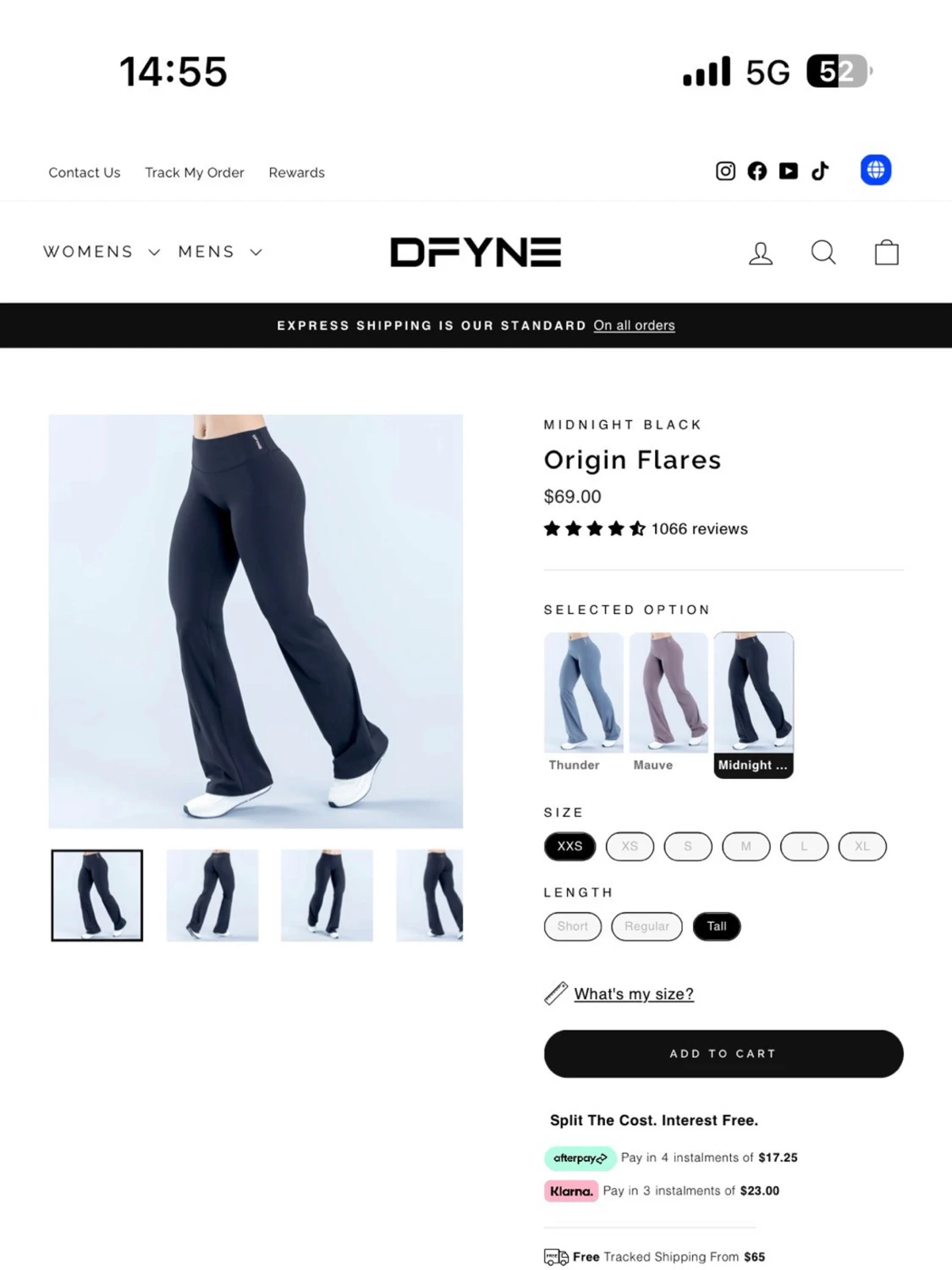 Svarta flare leggings från DFYNE
