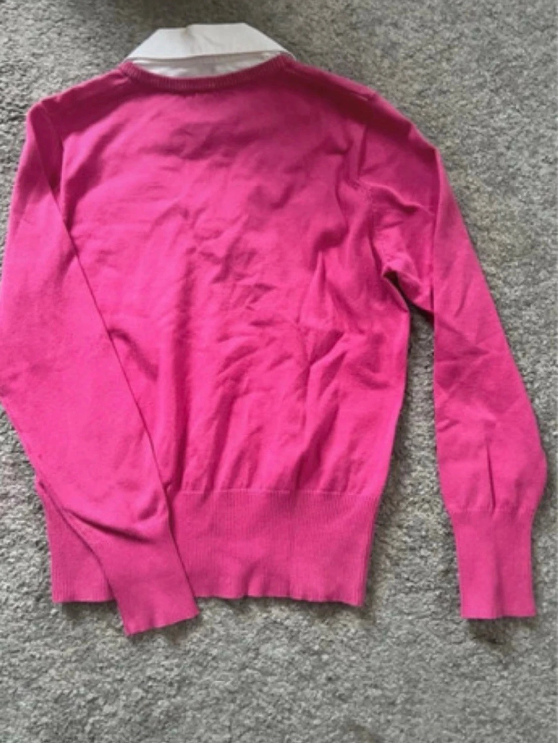 Rosa tröja med vit krage - 3