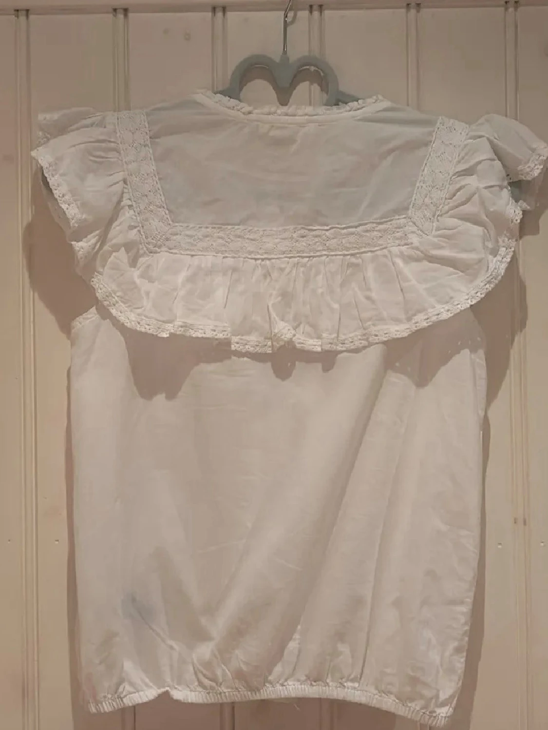 vit kortärmad blus  - 3