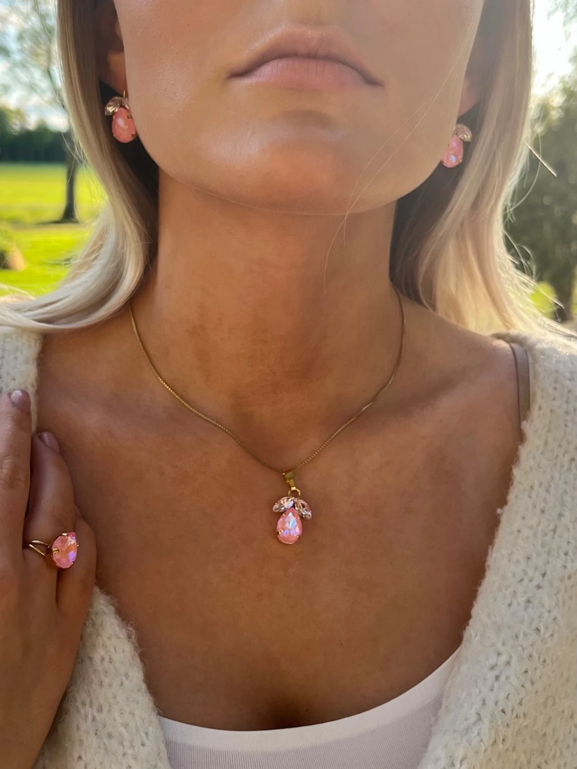 Smyckesset Light Rose Crystal - 1