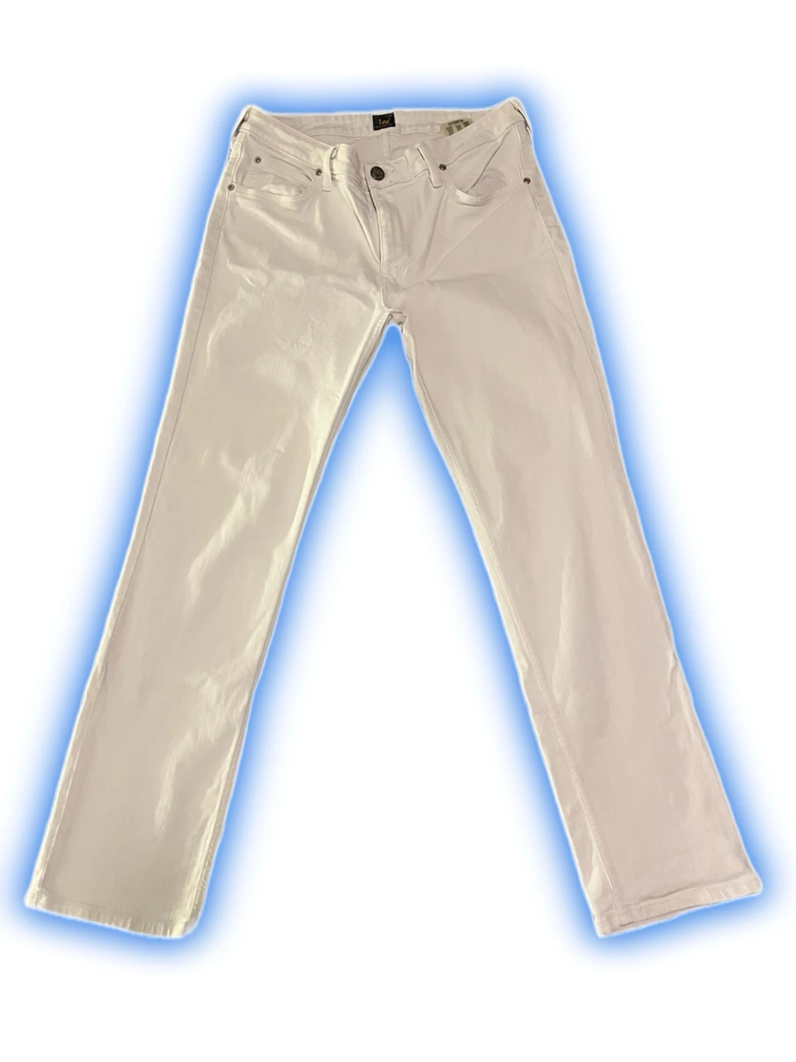 Vita raka jeans från Lee