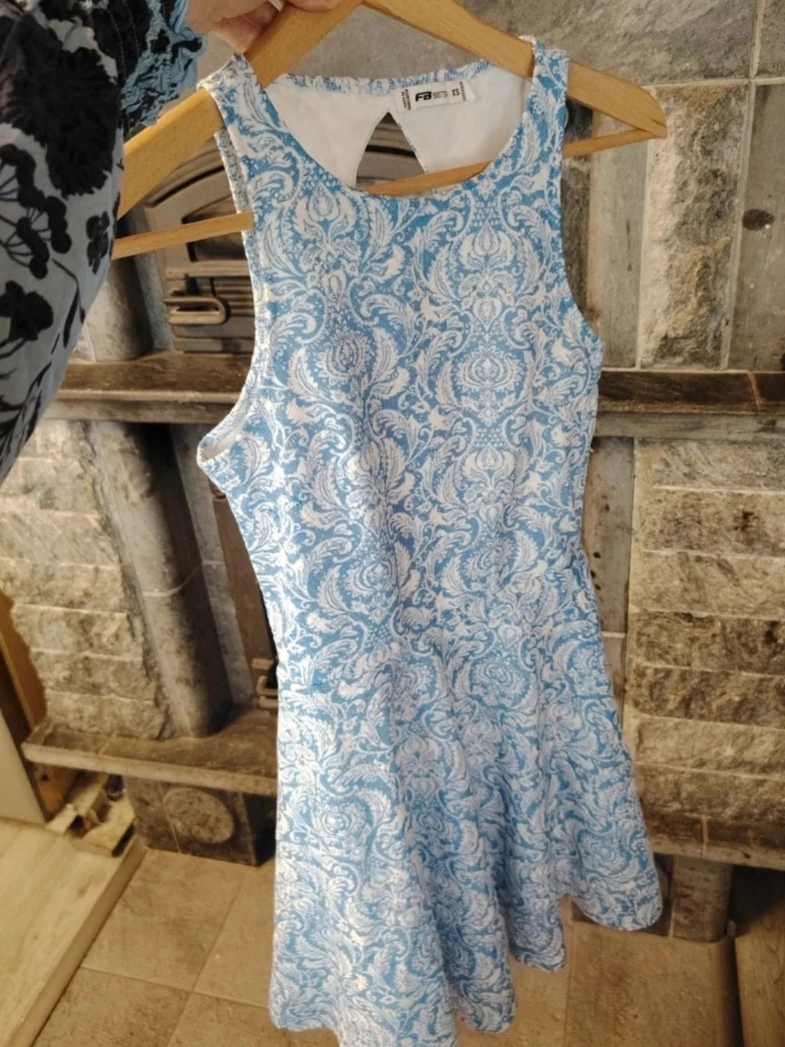 Blåvit mönstrad sommarklänning☀️  - 1