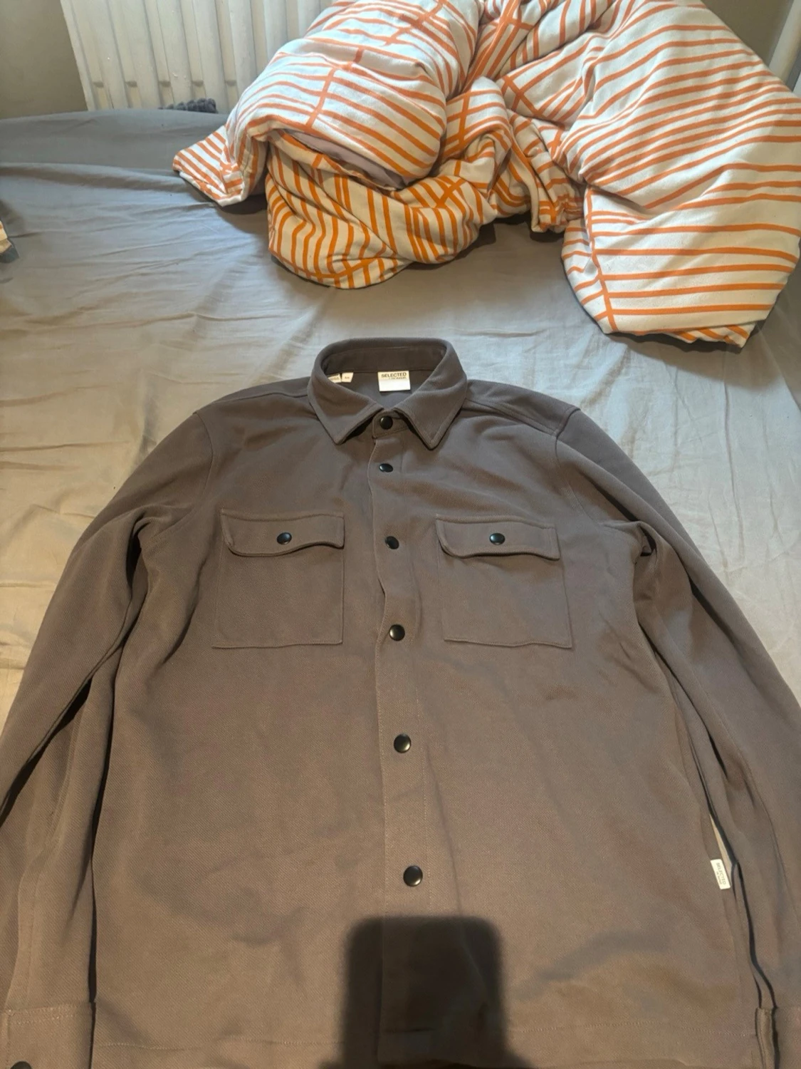 Brun overshirt från Selected Homme