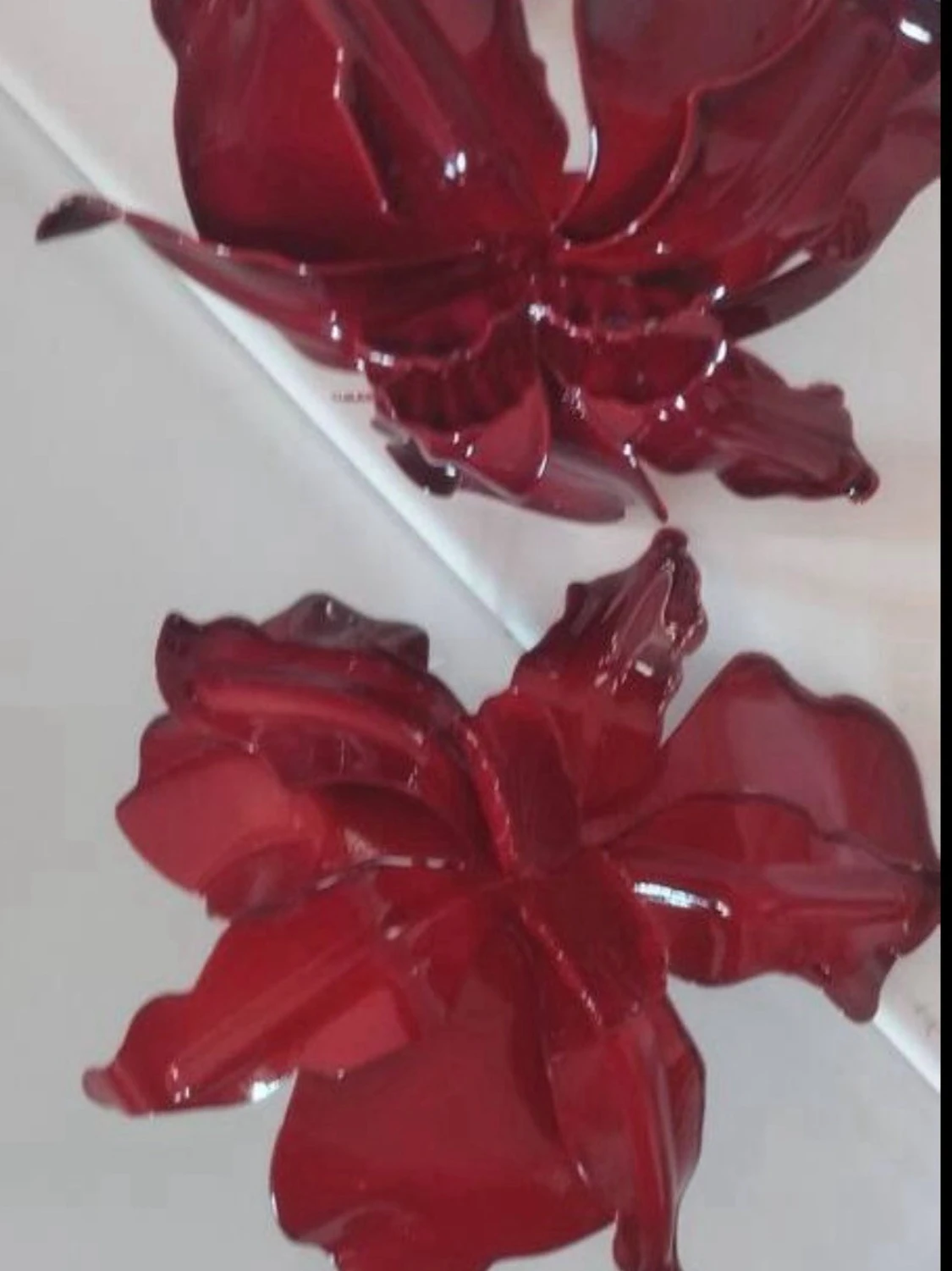 Rött armband med stor blomma - 3