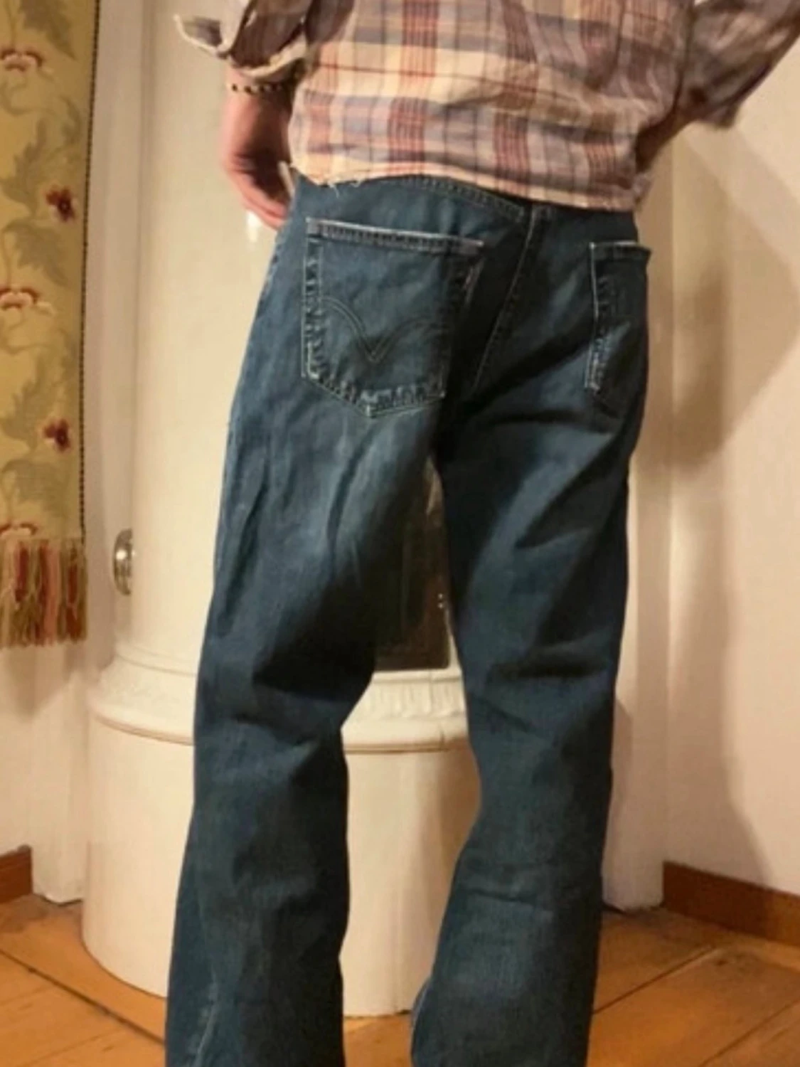 Vinted Levis 508 04 straight loose standard deep navy denim - 5