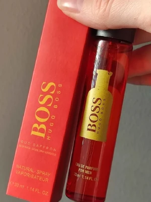 Hugo Boss Oud Saffron - Hugo Boss Oud Saffron perfume. 33ml bottle. New! Discontinued scent. A great winter/fall fragrance. Beautyflaws on the bottle.