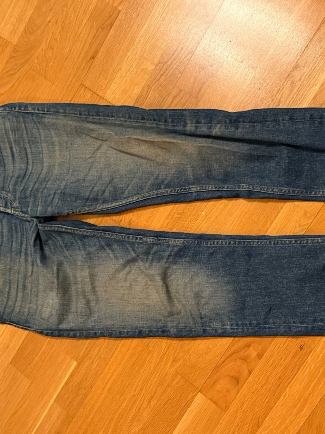 Blå Replay  raka jeans med slitningar  - 2