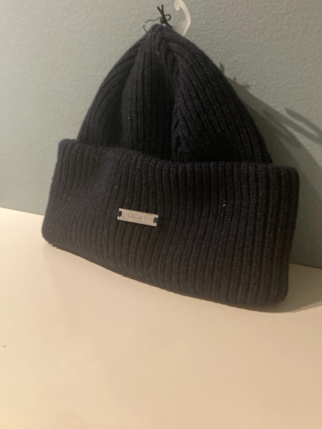 Mörkblå mössa från Sätila - 1