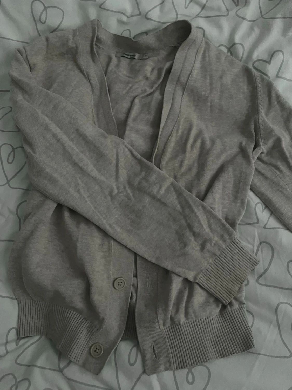 Beige basic kofta med knappar - 2