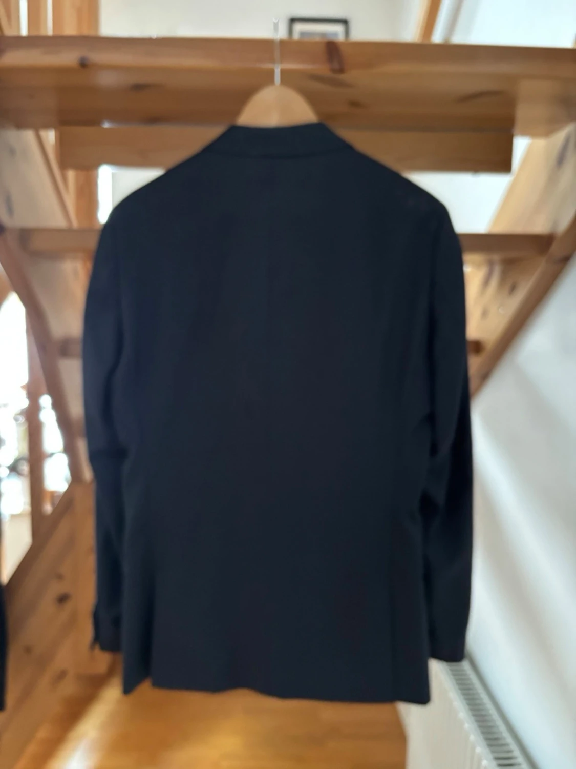 Svart/grå/blå klassisk kostym med knappar - 1