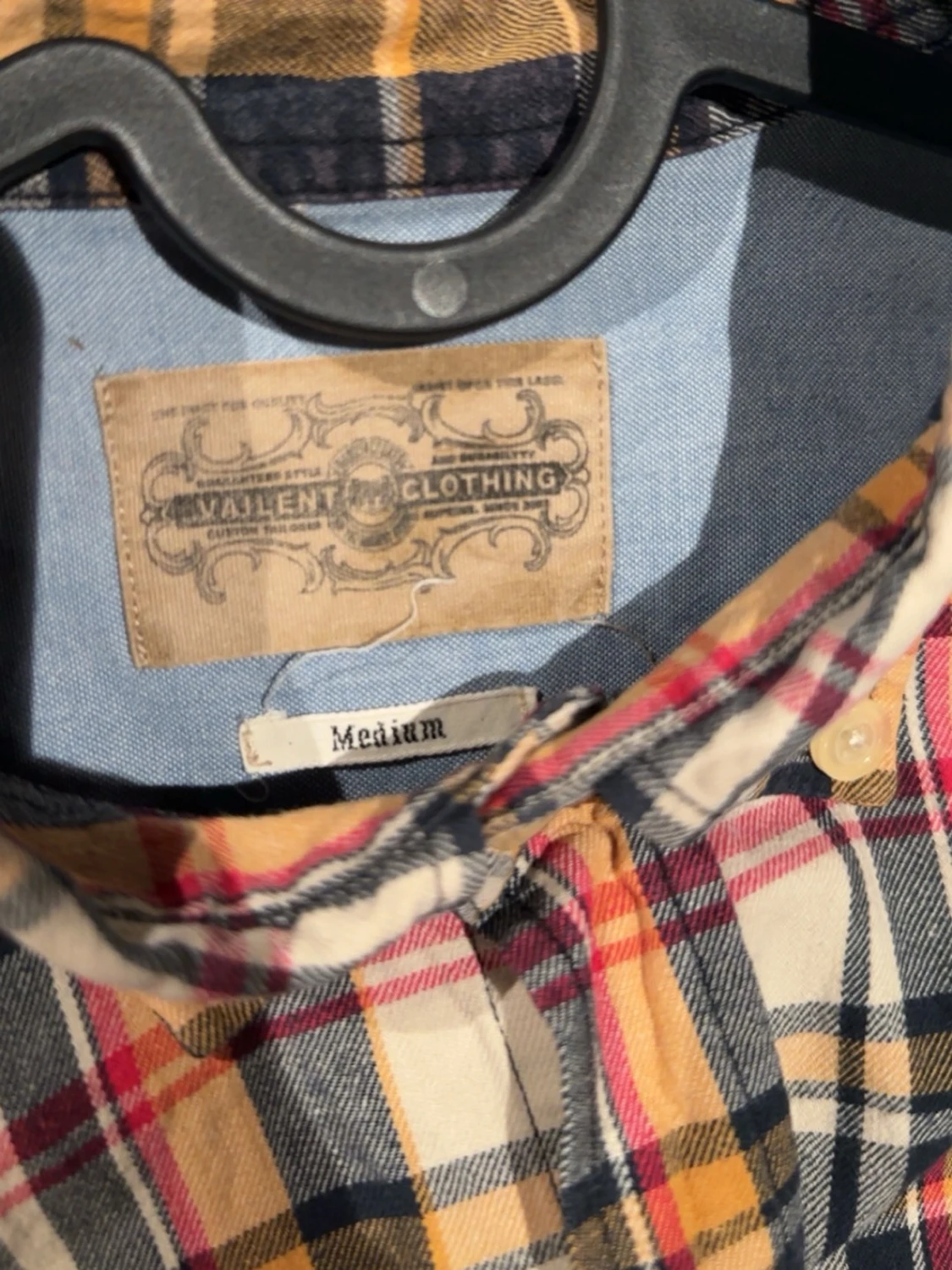 Rutig långärmad skjorta i bomull - 2