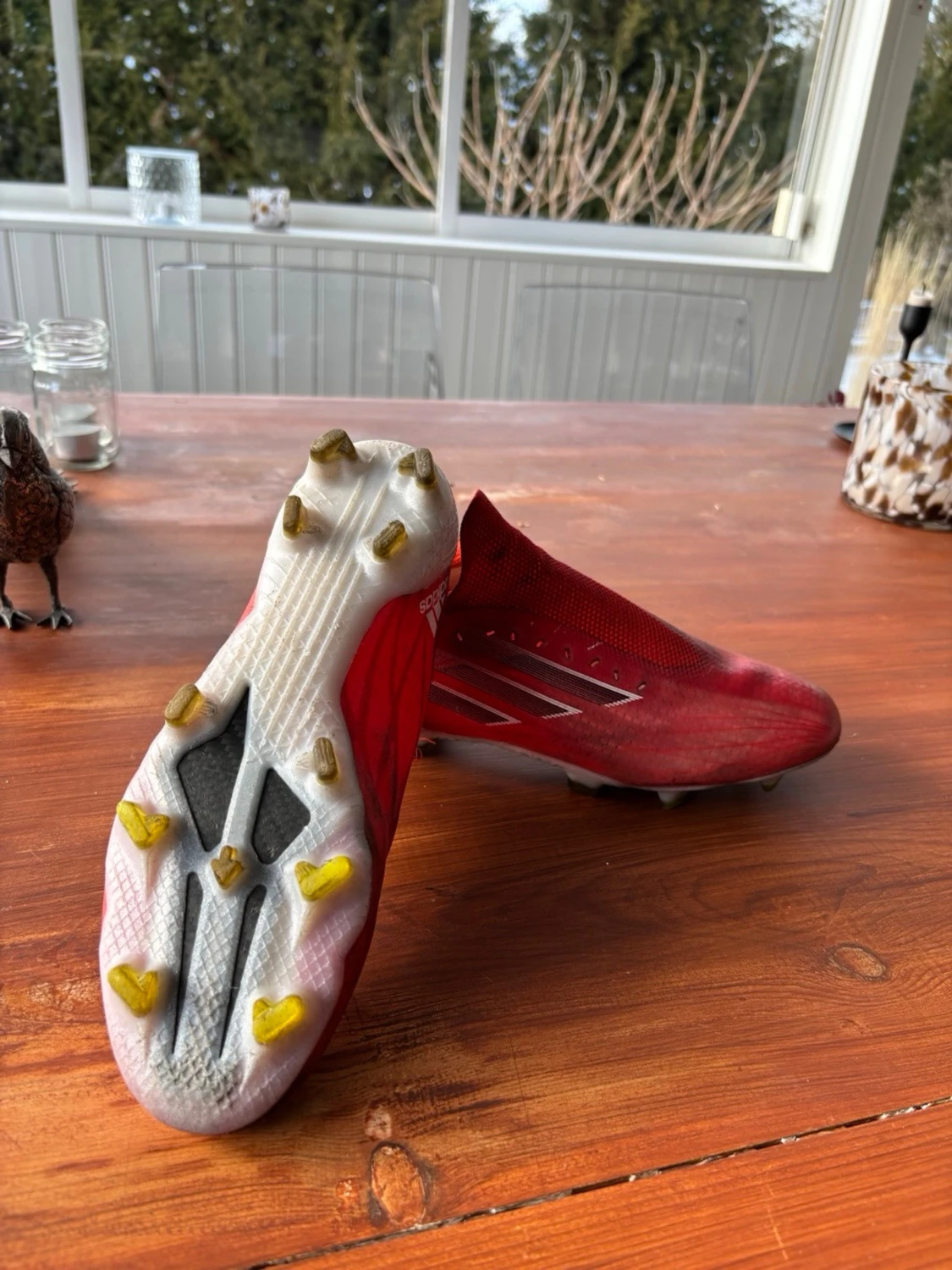 Röda Adidas fotbollsskor Speedflow elite - 1