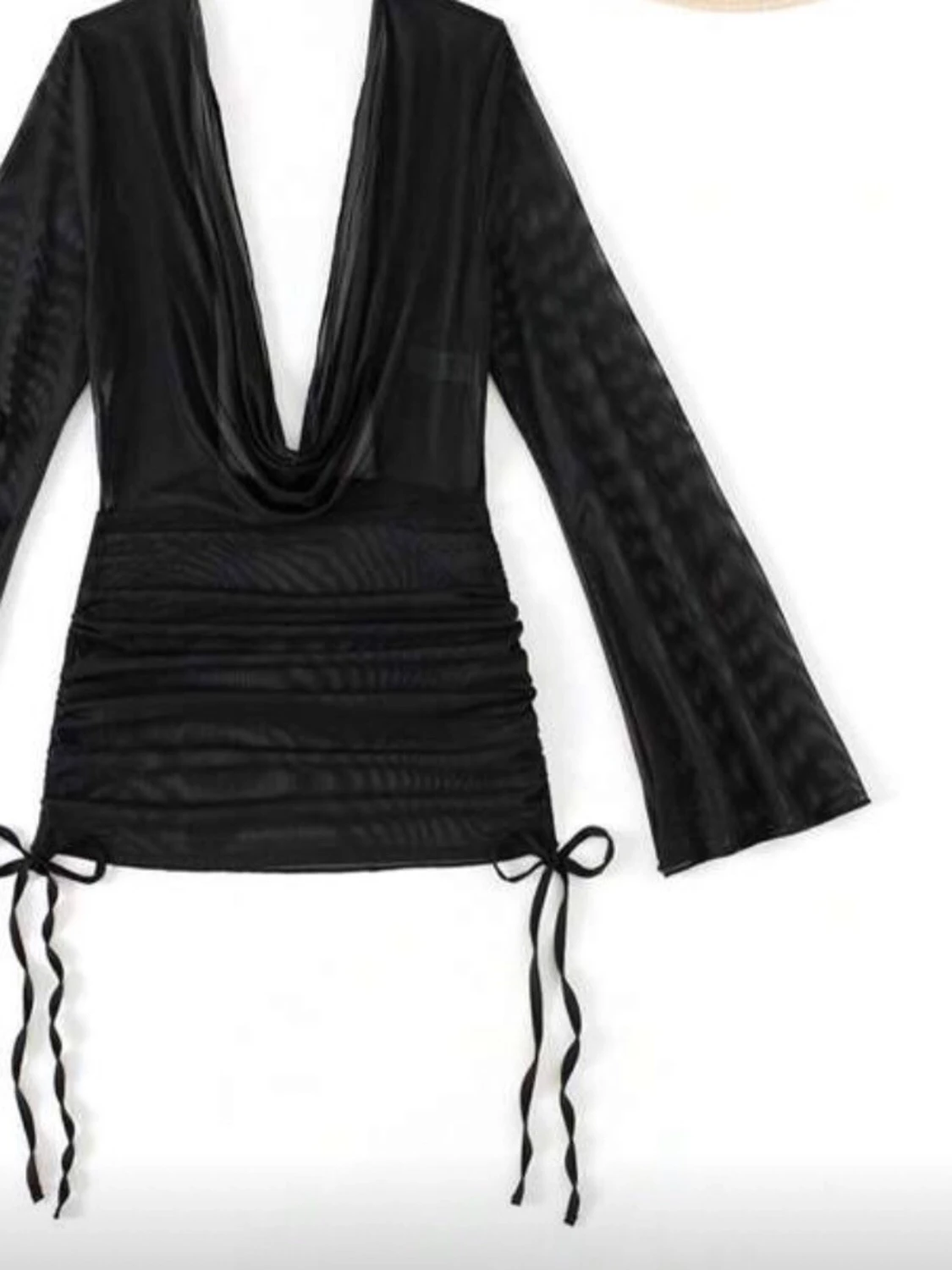 Svart transparent strandklänning - 2