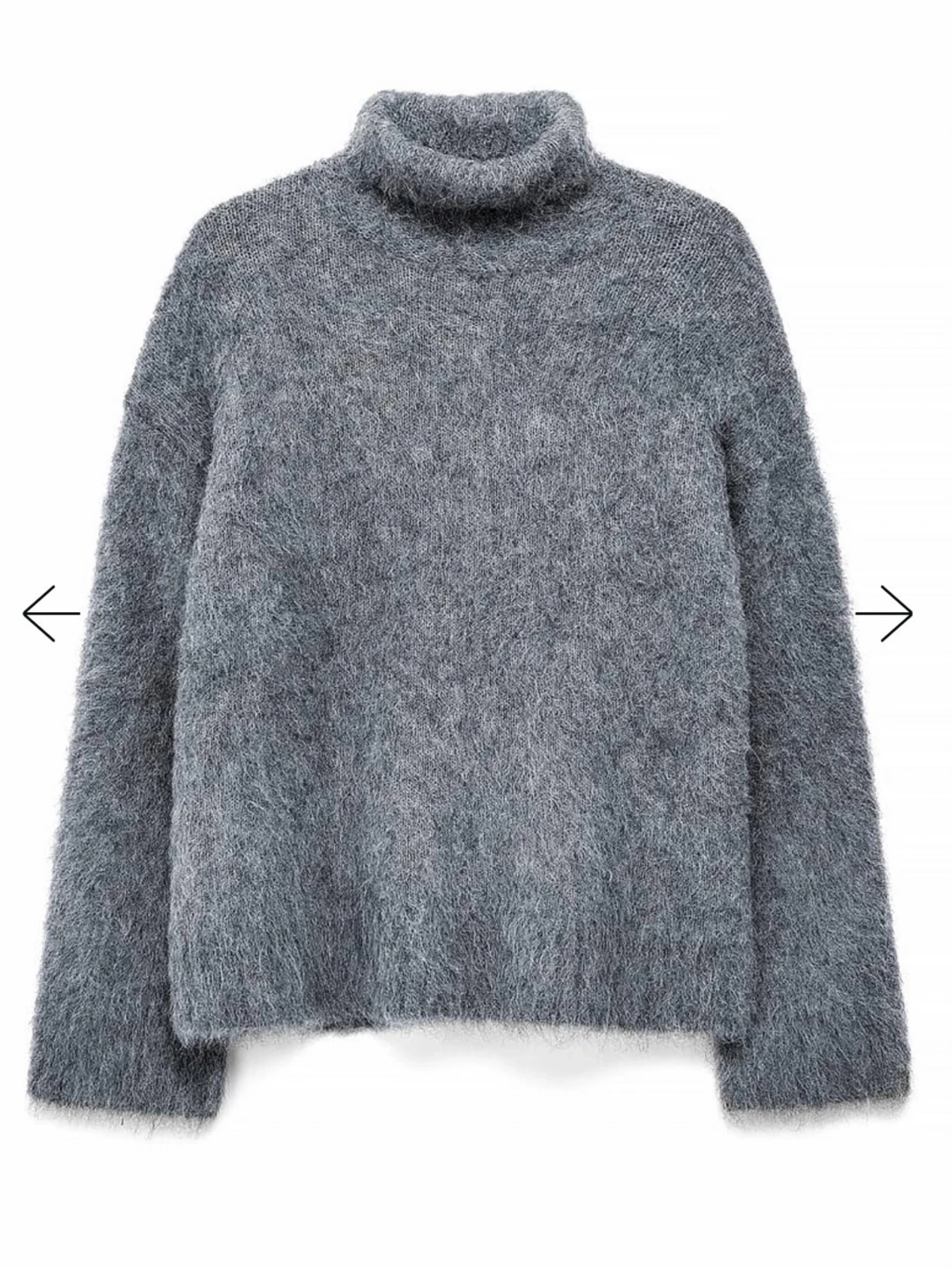 Stickad tröja i alpackamix  - 1