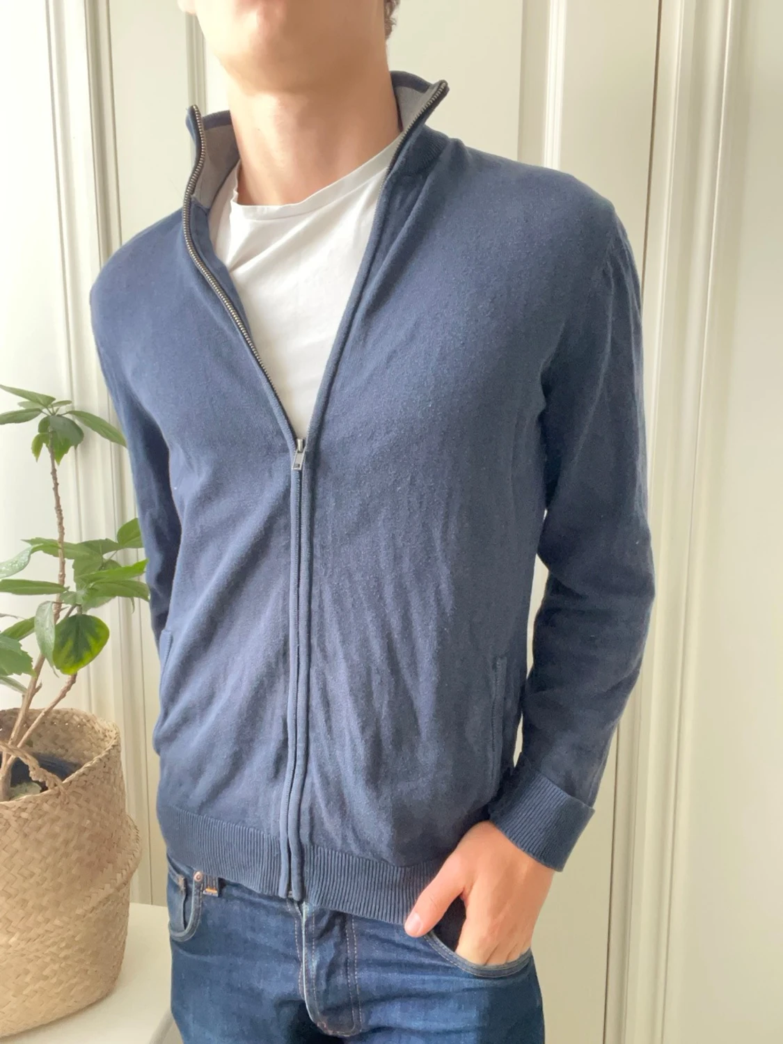 Pier one ziptröja med ståkrage - 2