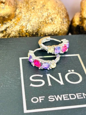 Rhinestone hoops by SNÖ - Rhinestone hoops in stainless steel by SNÖ of Sweden. New!