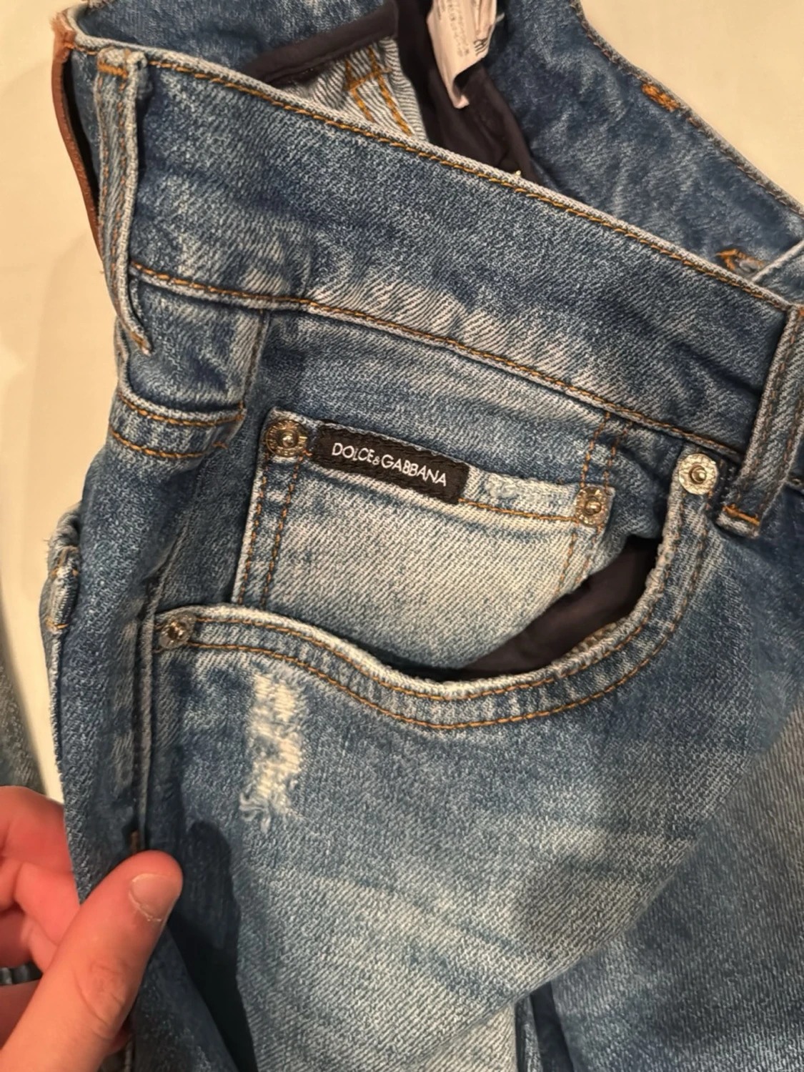 Dolce & Gabbana ljusblå slim jeans - 1