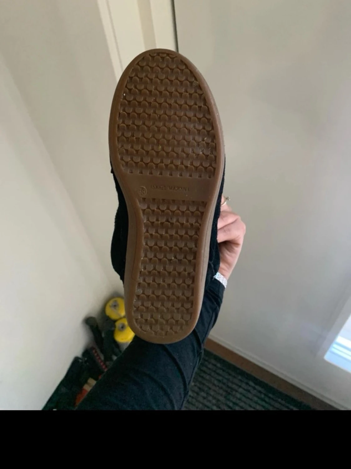 Isabel Marant svarta sneakers med kardborre
