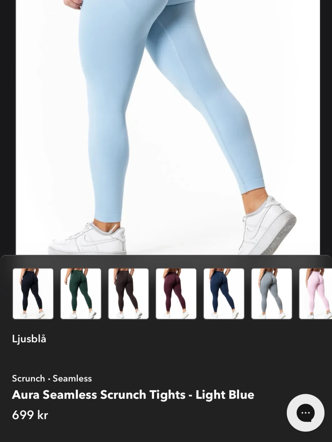 Ljusblå seamless leggings Relode - 2