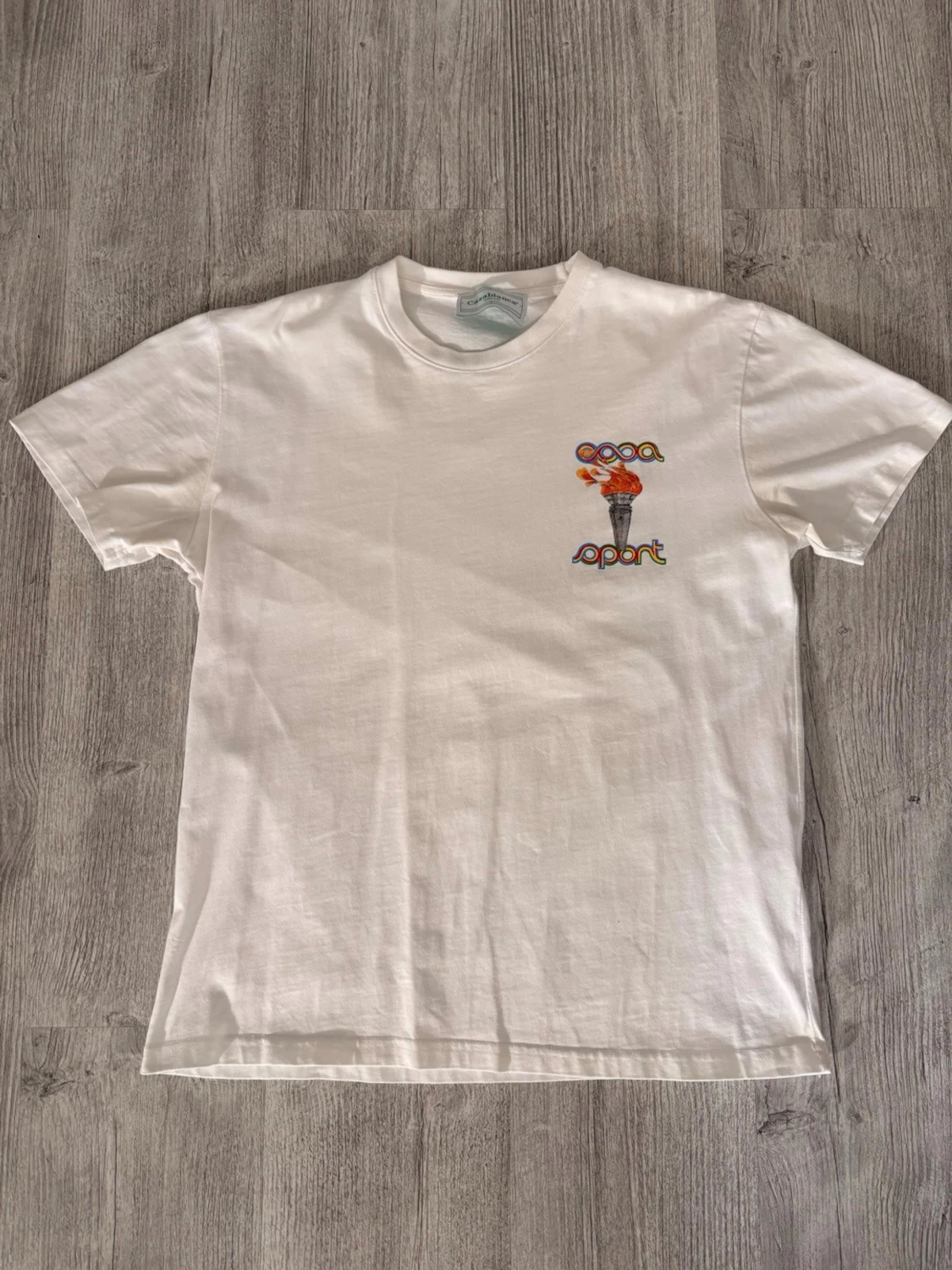 Vit Coca Sport t-shirt med tryck