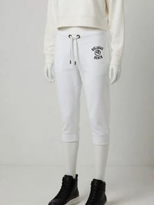 Gräddvita knälånga sweatpants, strlk: 34 / XS. Begagnade men inte trasiga. - Gräddvita knälånga sweatpants, strlk: 34 / XS. Begagnade men inte trasiga. Bomull. Dragsko I midjan. Har EJ fickor.