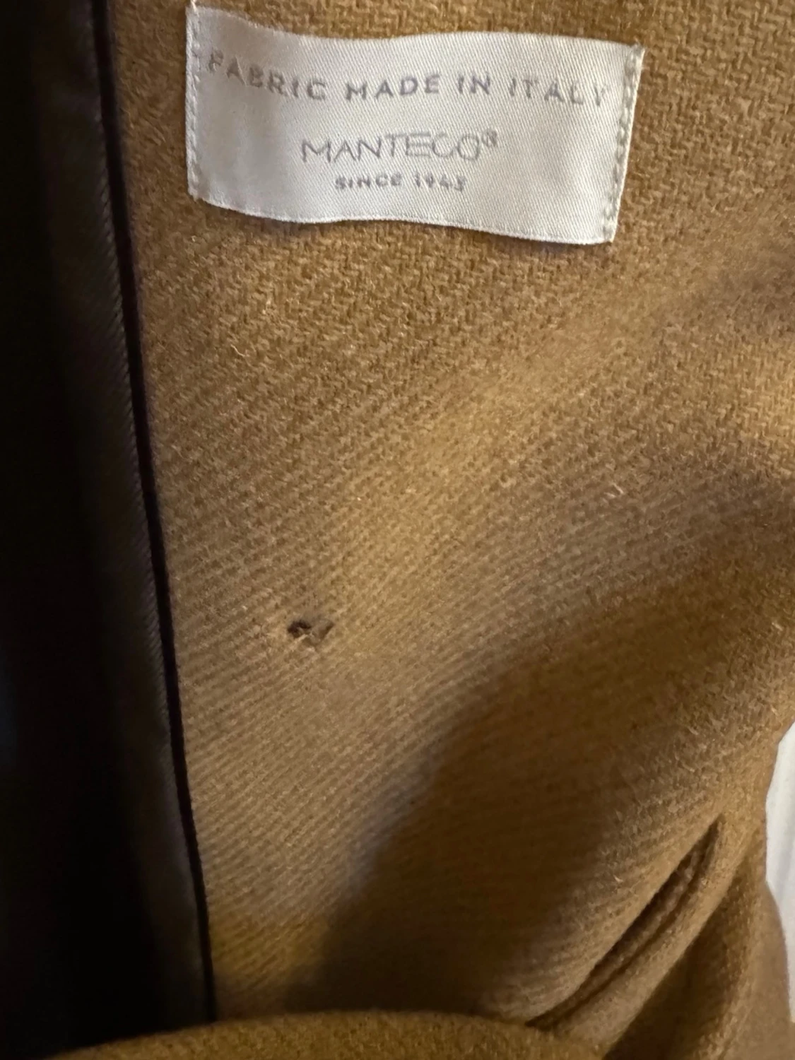 Mango kamelbrun lång rock med knytskärp - 2