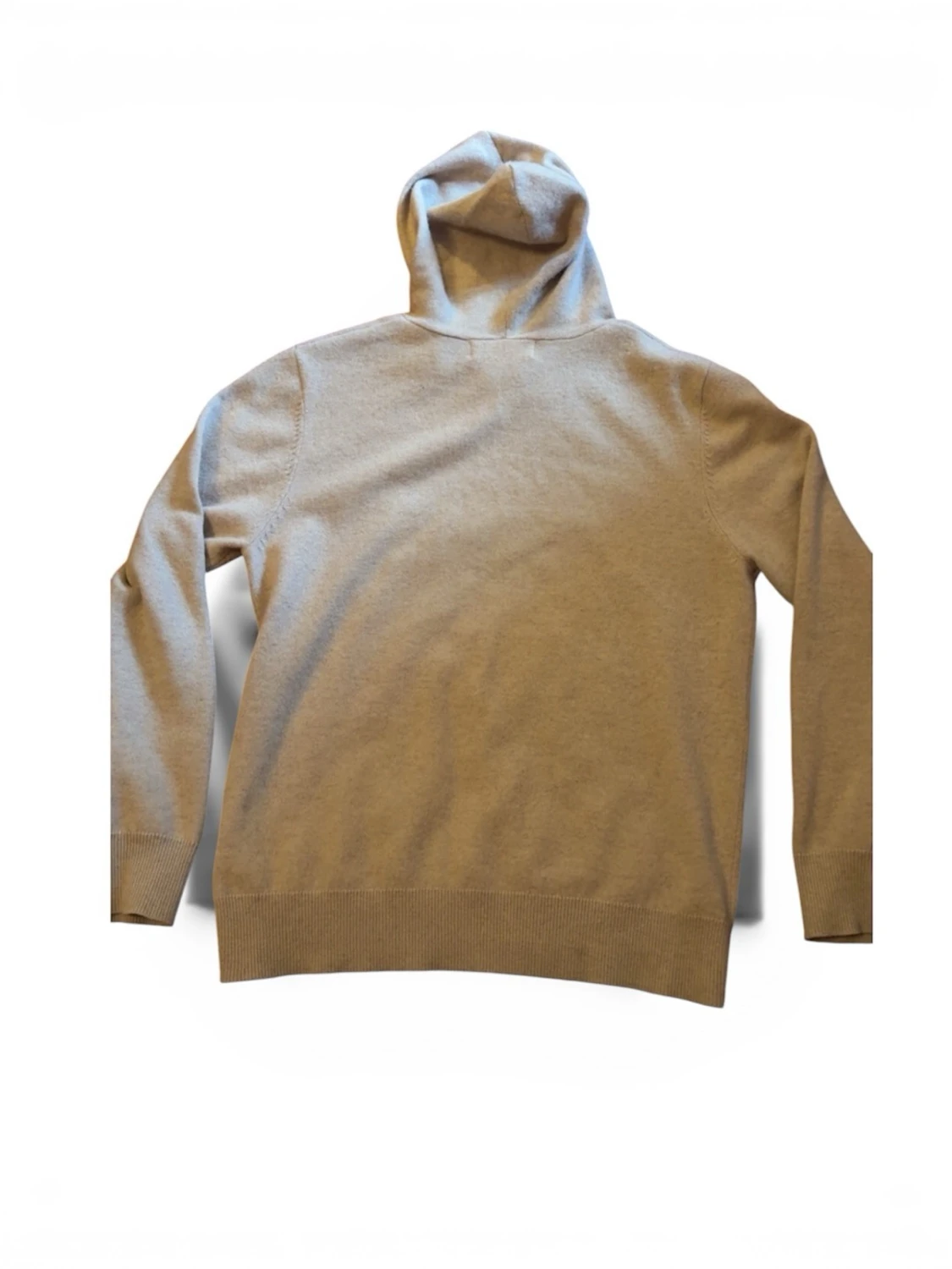 Beige Sayless hoodie 100% kasmhir - 1