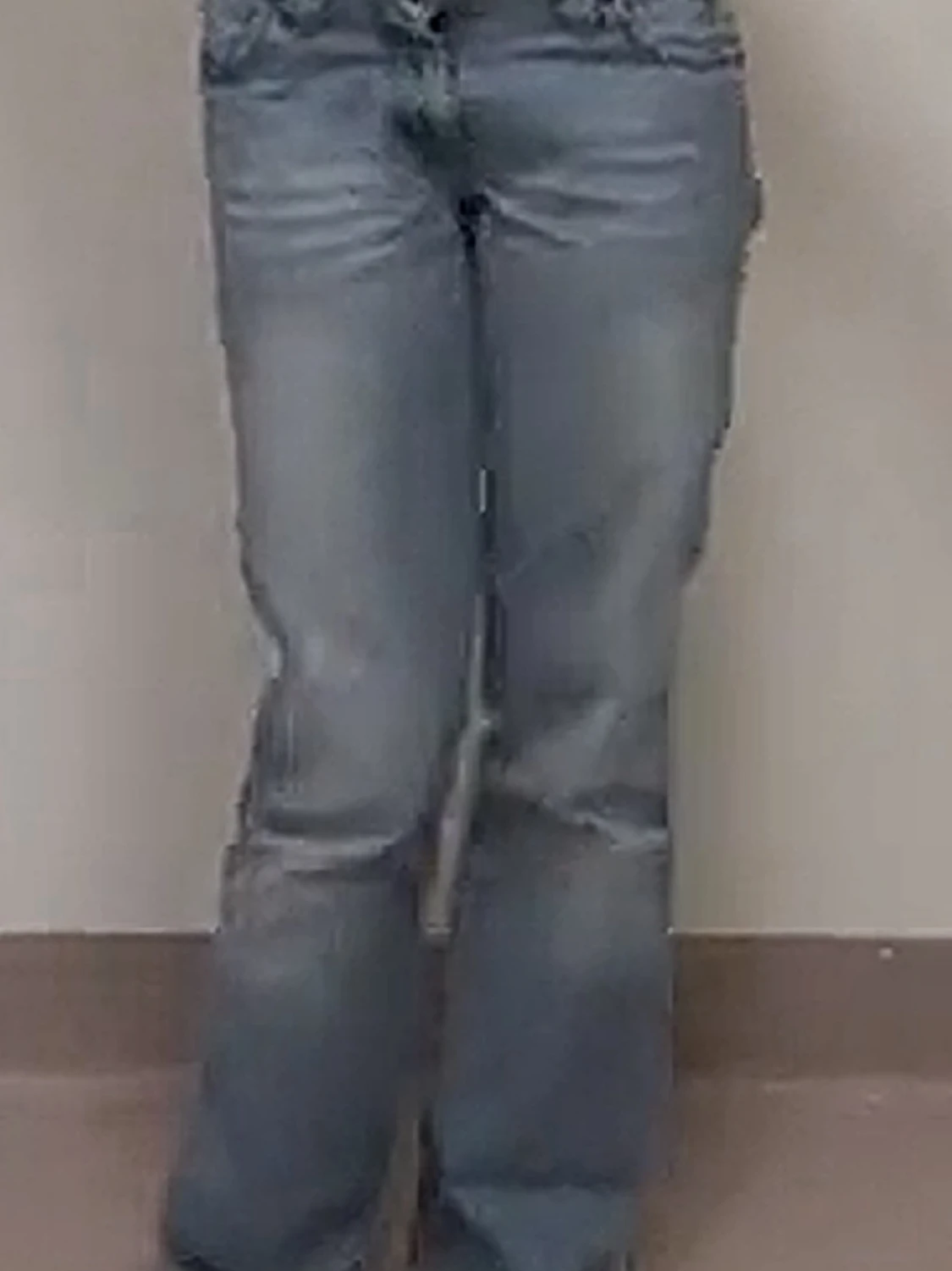 Ljusblå low waist bootcut jeans från Lee