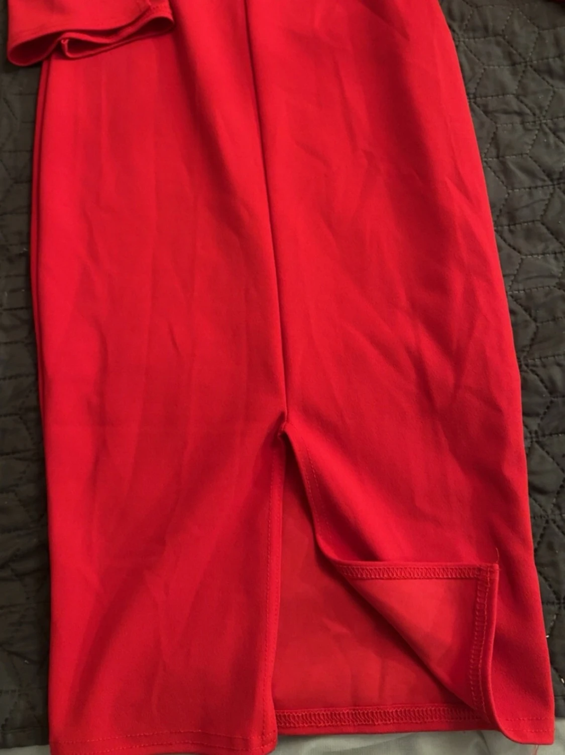 Röd långärmad klänning - 2