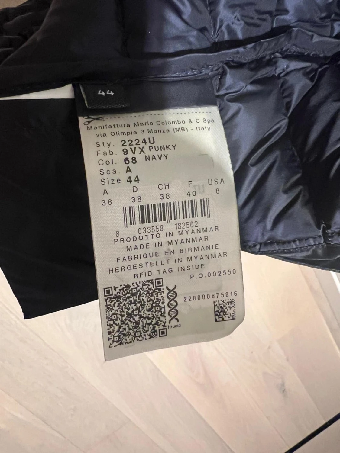 Mörkblå Colmar pufferjacka med huva - 2