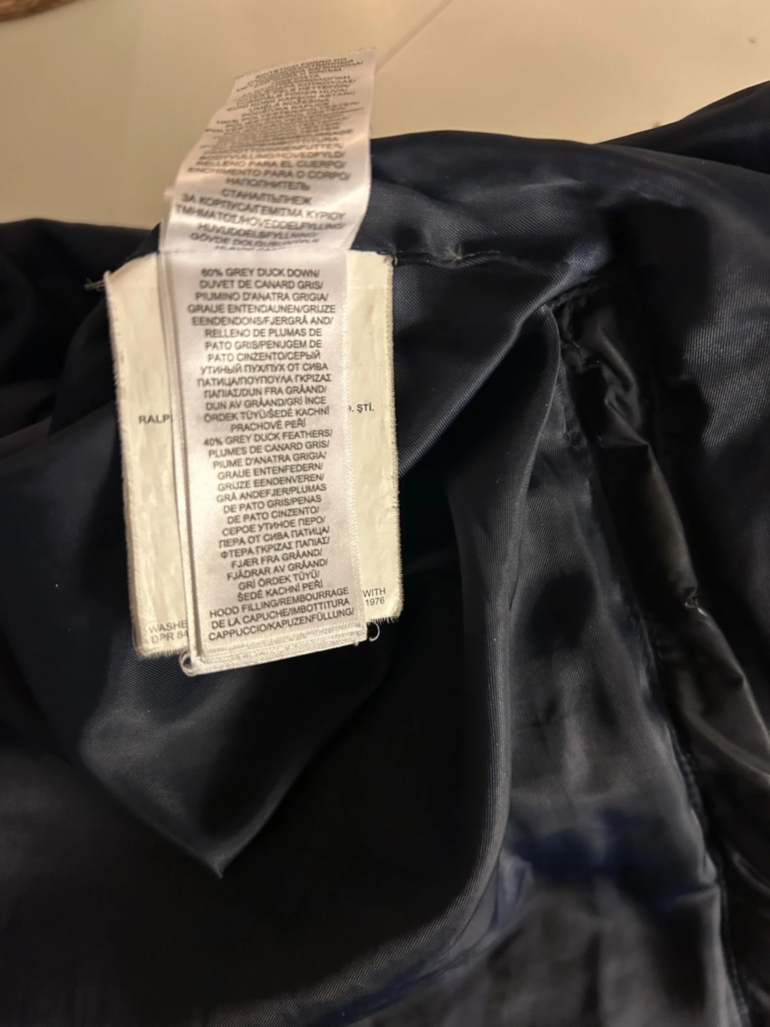 Mörkblå lång dunjacka kappa  Lauren Ralph Lauren Stl s  - 3