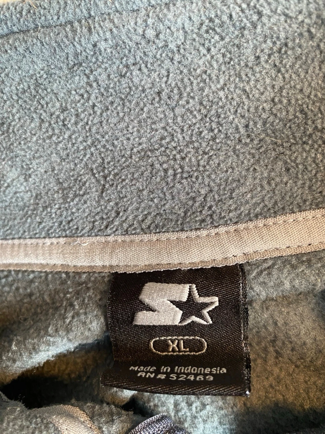 Mörkgrå fleecejacka med dragkedja - 2