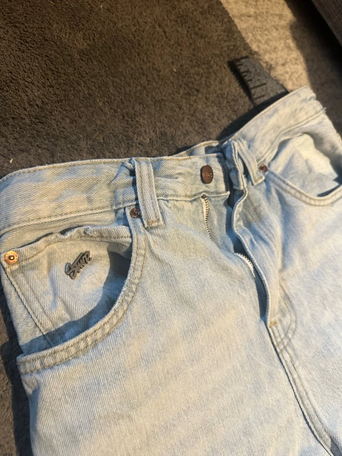Ljusblå  jeans i denim - 2