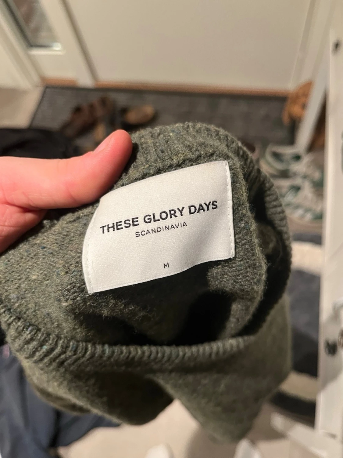 Grön stickad tröja These Glory Days - 1