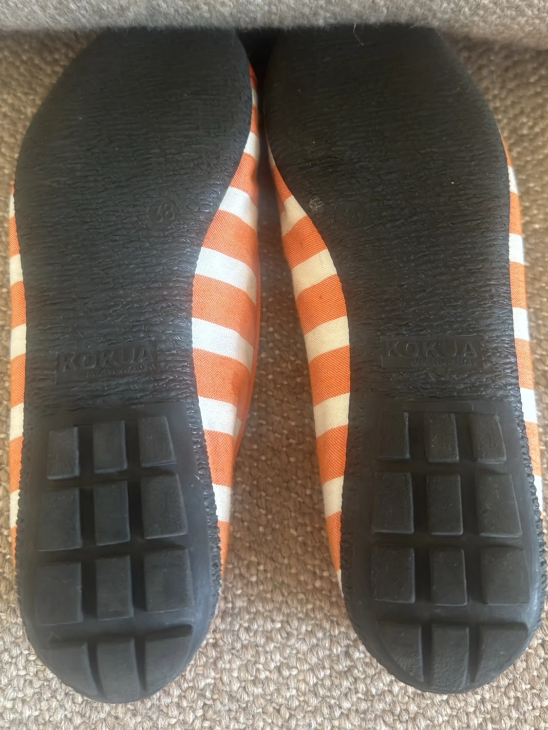 Randiga orange ballerinas från Kokua Barcelona - 2