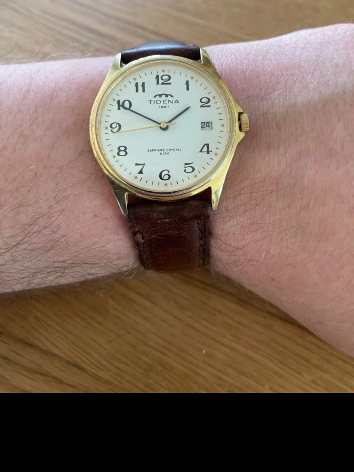 Tidéna Sapphire Gold Dress 38mm Herrur - 3