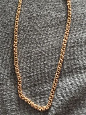 Bismarkh 18 k guldförgyllt  -  Bismarkh halsband  Doppat i 18 k 52 cm 