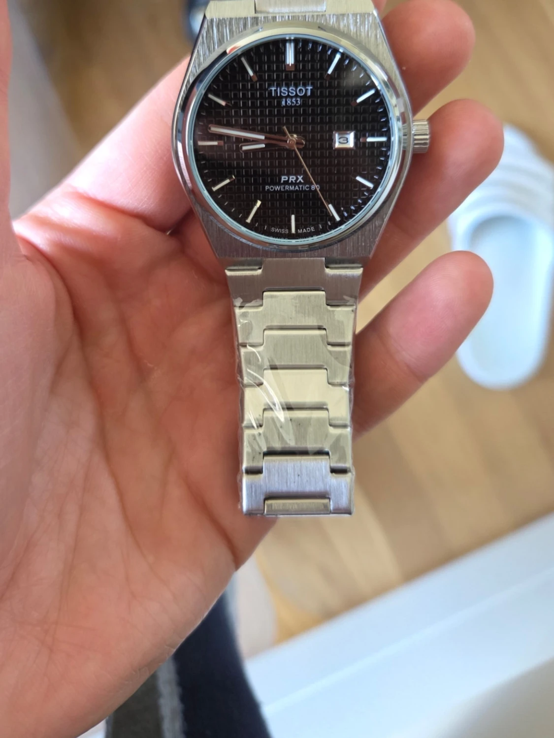 3 Tissot PRX silverklockor svart urtavla - 2
