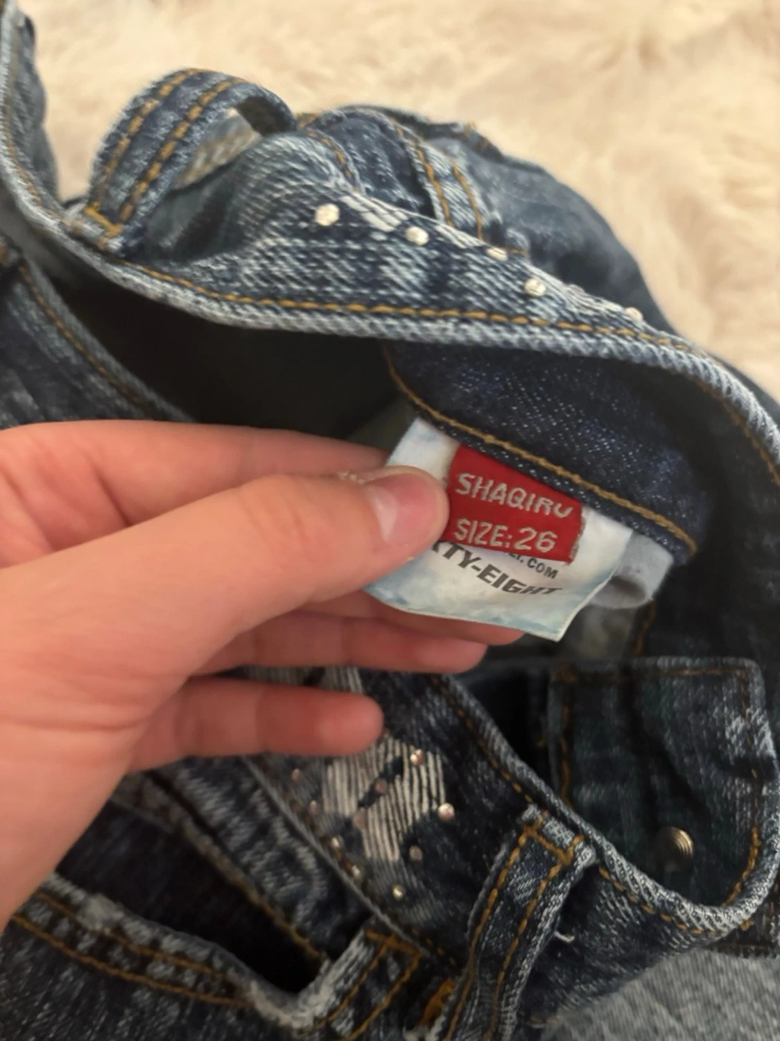 Lågmidjade utsvängda jeans Shaqiru - 4