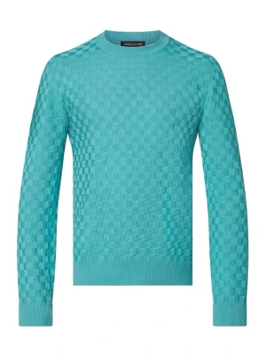 Louis Vuitton Damier stickad tröja - Skriv för fler bilder  Färg - Turkos  Märke - Louis Vuitton  Storlek - XS  Skick- Helt nytt