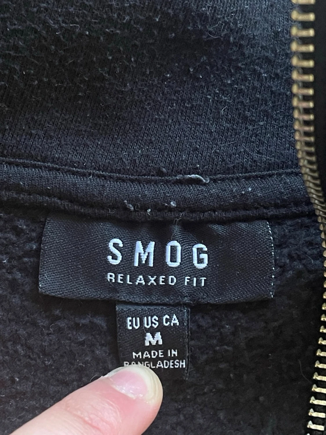 Svart sweatshirt med halv dragkedja - 2