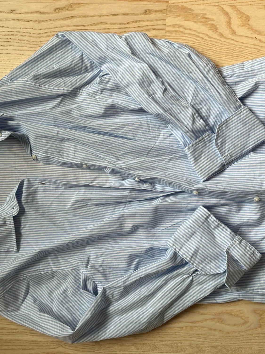 Blåvit randig pyjamas i bomull - 2