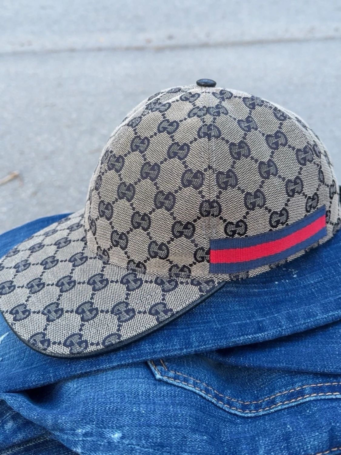 Gucci keps med GG-mönster
