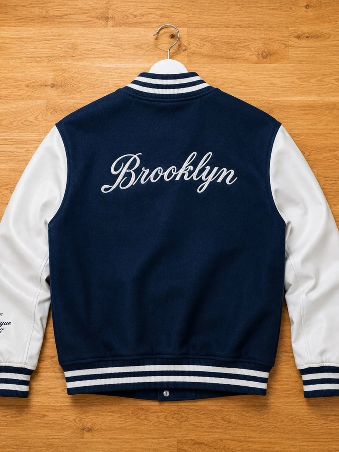 Blå och vit bomberjacka Brooklyn - 1