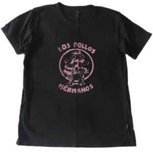 Los Pollos Hermanos/ Breaking bad T-shirt/ graphic tee/ T-shirt med tryck, y2k/ cyber/ alt/ 2000tal/ 2000s - Los Pollos Hermanos T-shirt för en Breaking bad älskare! (Trycket är handtryckt och håller som vanligt i tvätten, vänd ut och in) trycket är ljusrosa/vitt/mörkrött