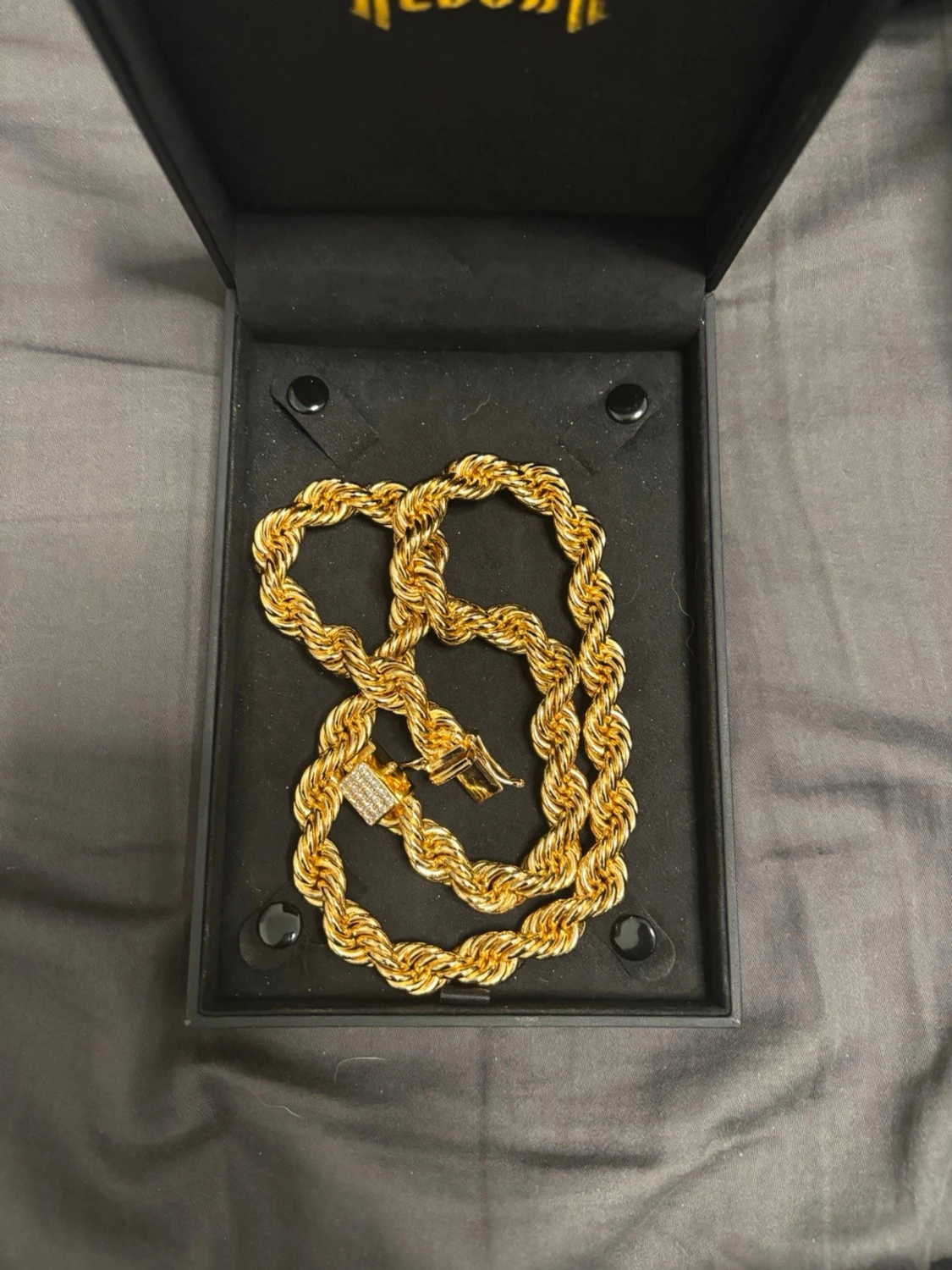 Cordell halsband 10mm 18k guldpläterad  - 1