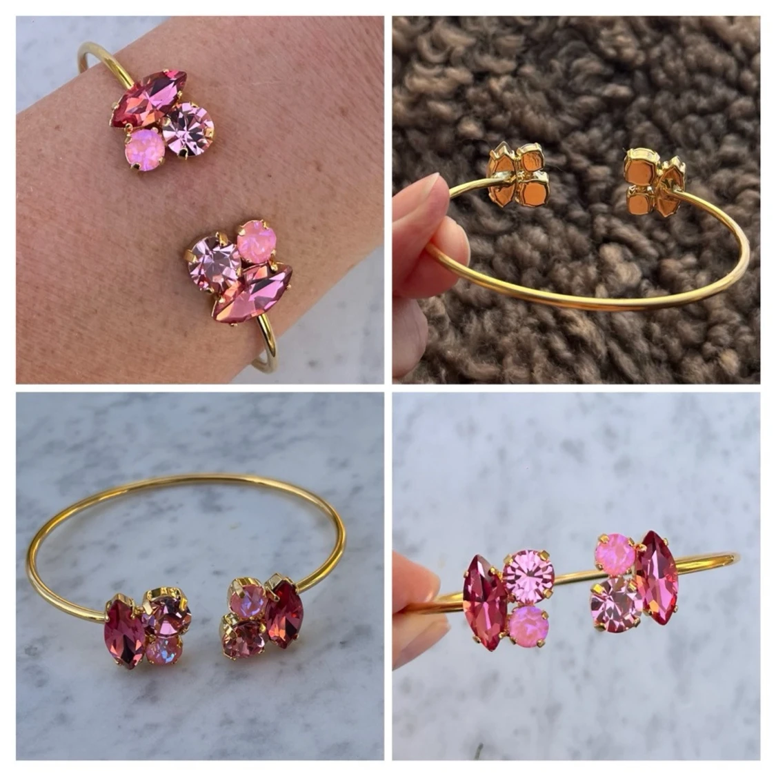Armband Bangle Mixed sized Rosa - 6