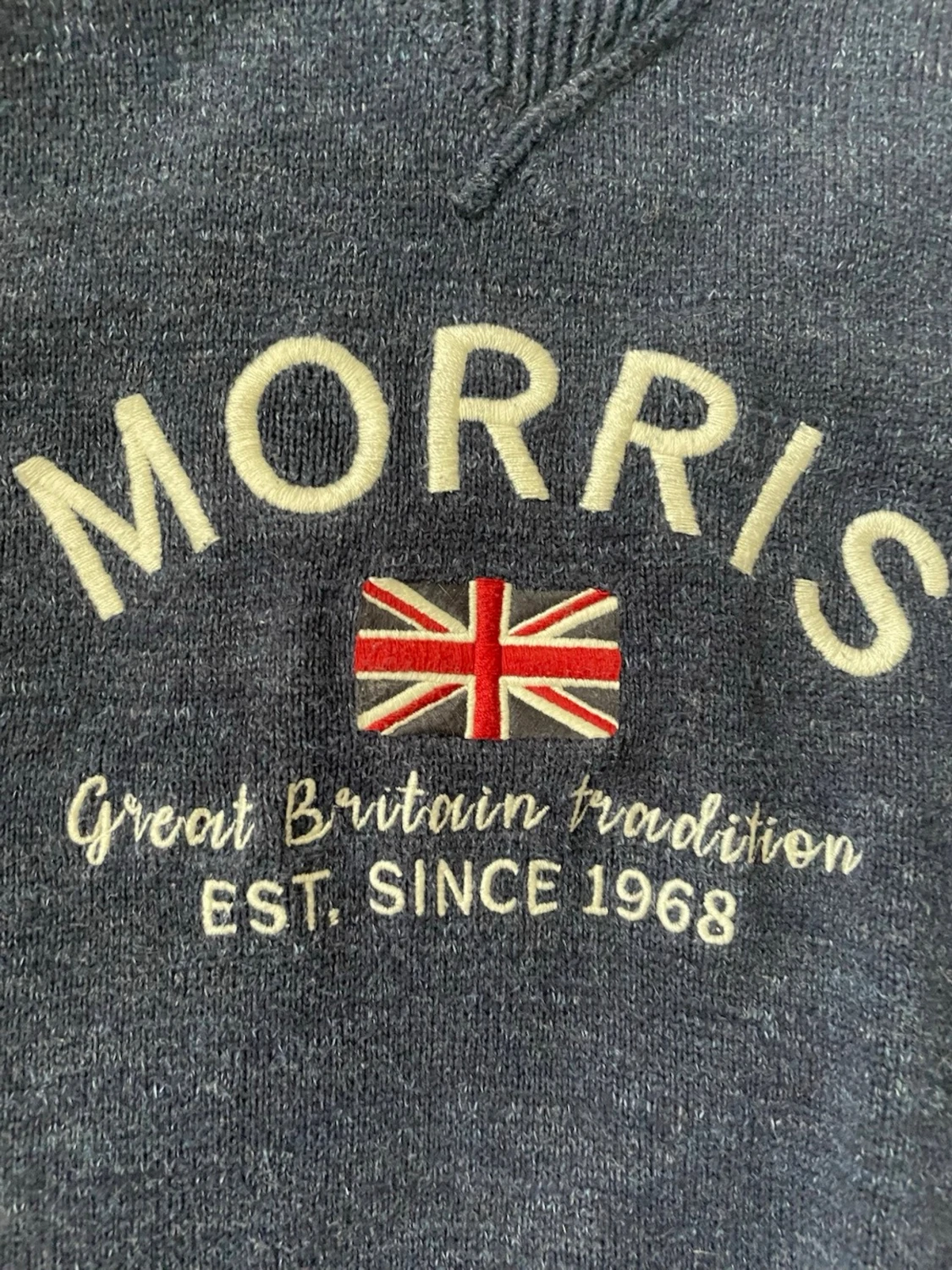 Blå stickad tröja från Morris - 2